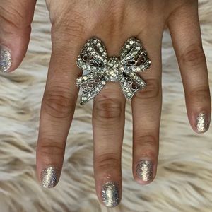 Sparkly Stretch Bow Ring
